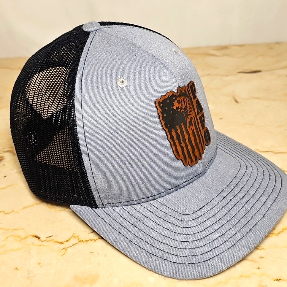 Richardson Style 112 FAFO Gray Fabric with Black Mesh Trucker Cap Hat OS - Picture 3 of 6